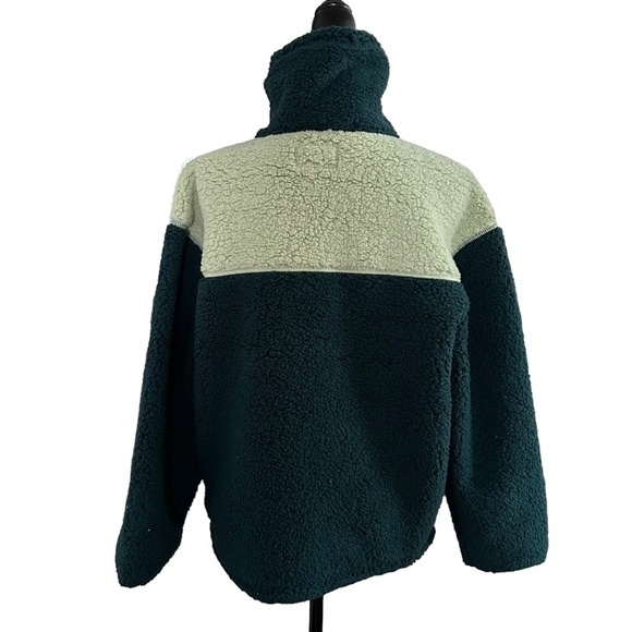 Universal Thread Women's Sherpa Anorak Jacket SZ Small Blue Green Fall Cozy NEW - Picture 4 of 8